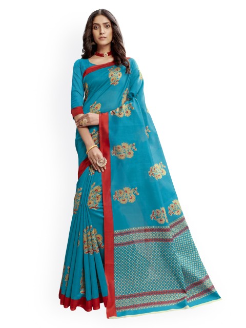 

KALINI Blue Printed Saree