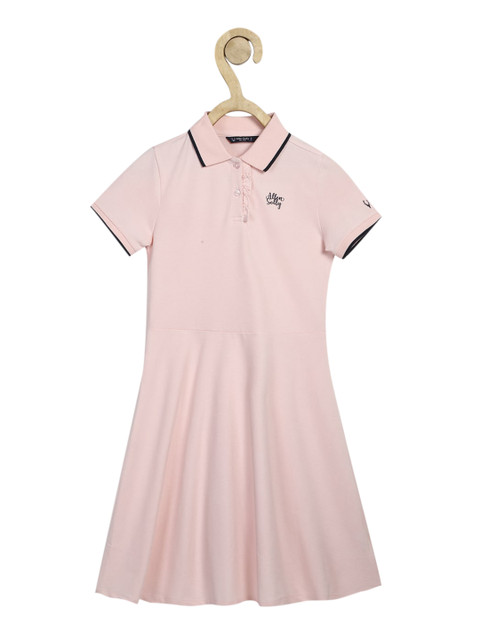 

Allen Solly Junior Girls Pink Solid T-shirt Dress