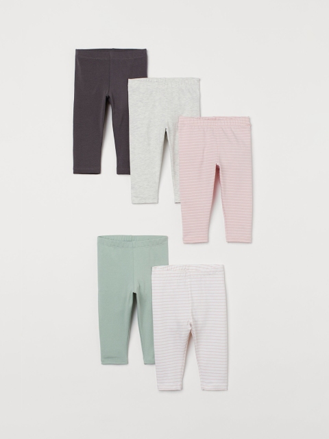

H&M Women 5 Pack Leggings, White
