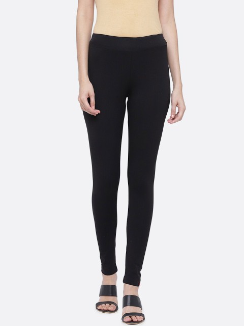 

Biba Women Black Solid Ankle-Length Leggings