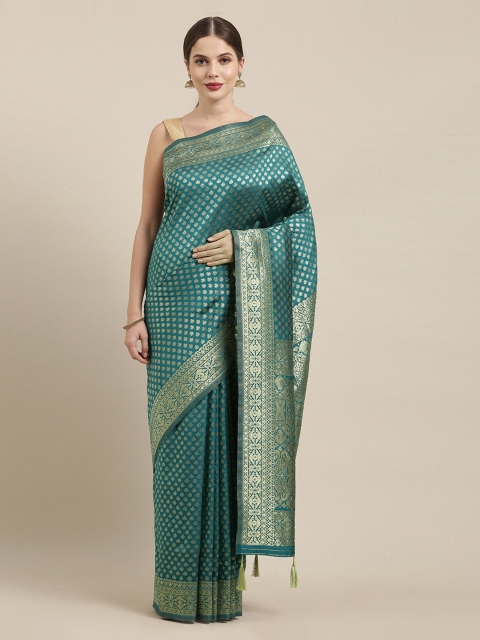 

Soch Green Woven Design Silk Blend Saree