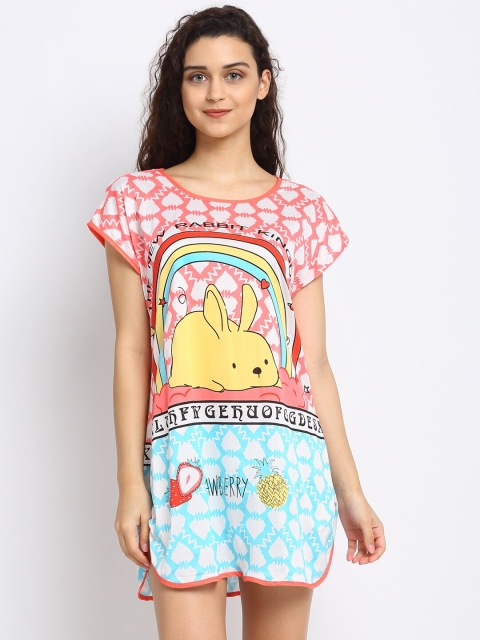 

NEUDIS Multicoloured Printed Lounge T-Shirt, Multi