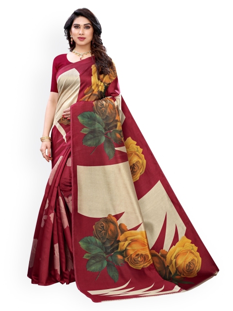 

KALINI Maroon Printed Saree