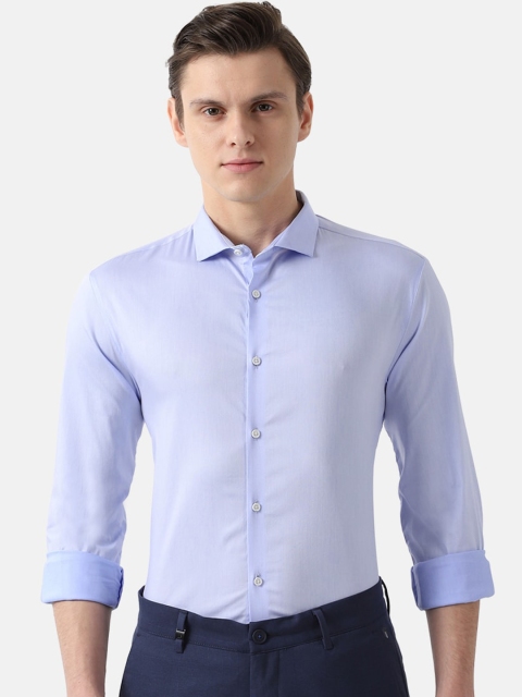 

Louis Philippe Sport Men Blue Solid Super Slim Fit Smart Casual Shirt