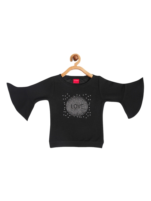 

Tiny Girl Black Embellished Regular Top
