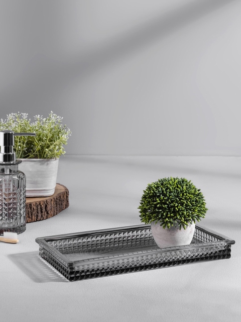 

Pure Home And Living Grey Textured Moderno Bathroom Tray