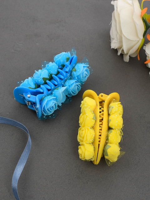 

Silvermerc Designs Yellow & Blue Set of 2 Embellished Claw Clip