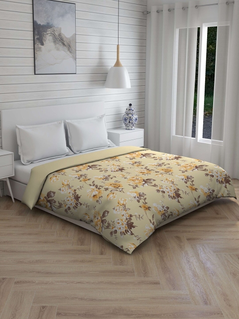 

Boutique Living India Beige & Brown Floral AC Room 120 GSM Double Bed Comforter