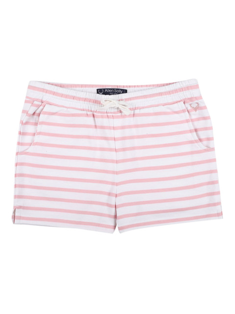 

Allen Solly Junior Girls White Striped Regular Shorts