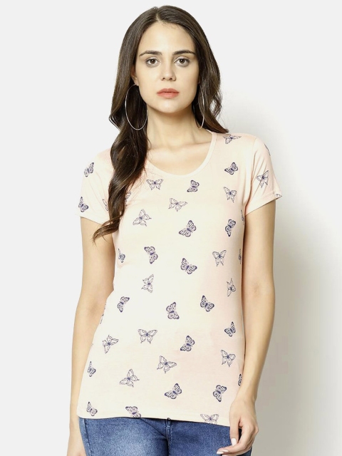 

V2 Value & Variety Cream-Coloured Chambray Regular Top