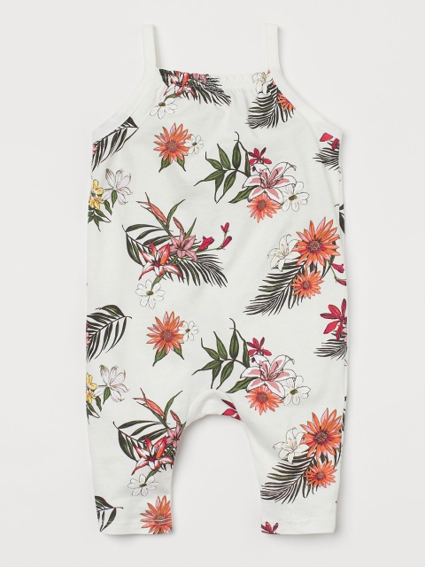 

H&M Girls White Patterned Romper Suit