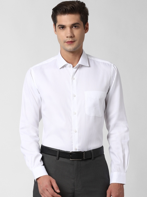 

Peter England Elite Men White Regular Fit Solid Cotton Shirt