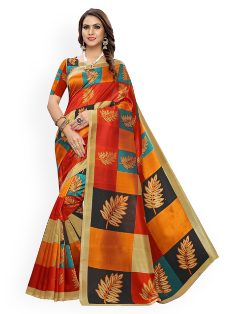 

KALINI Multicoloured Woven Design Art Silk Saree, Multi