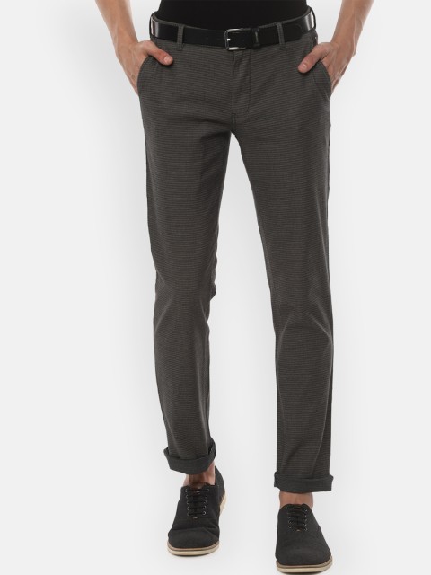 

Louis Philippe Sport Men Taupe Self Design Slim Fit Chinos