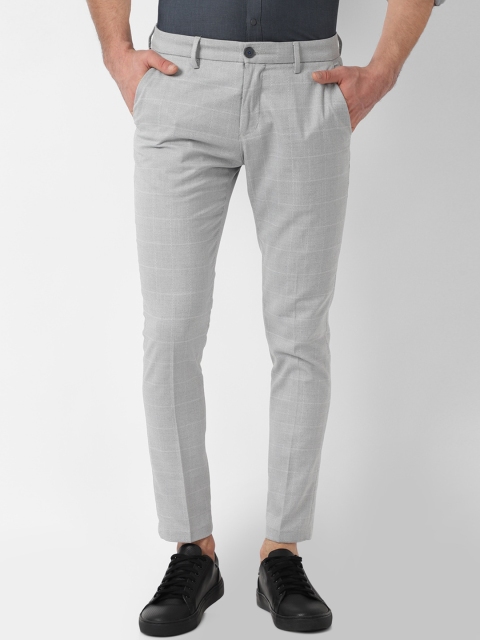 

Louis Philippe Sport Men Grey Melange Self Design Slim Fit Regular Trousers