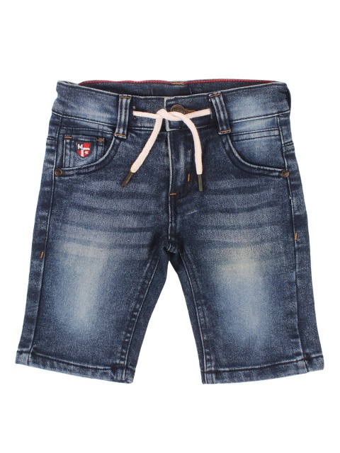 

Lil Lollipop Boys Navy Blue Washed Cotton Denim Shorts