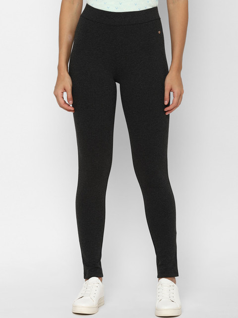 

Allen Solly Woman Women Black Slim Fit Solid Regular Trousers