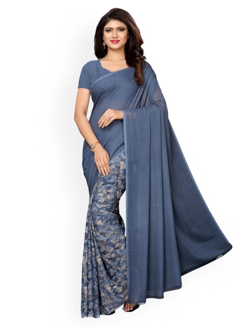 

KALINI Grey Printed Pure Georgette Saree