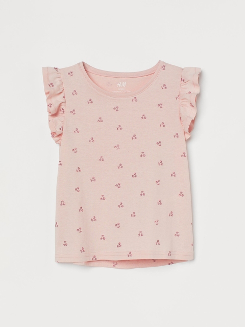 

H&M Girls Pink Printed Jersey Top