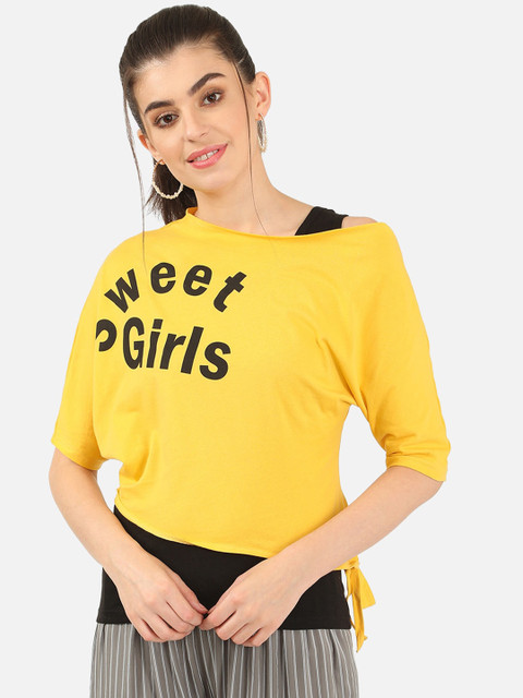 

V2 Value & Variety Mustard Yellow Chambray Regular Top