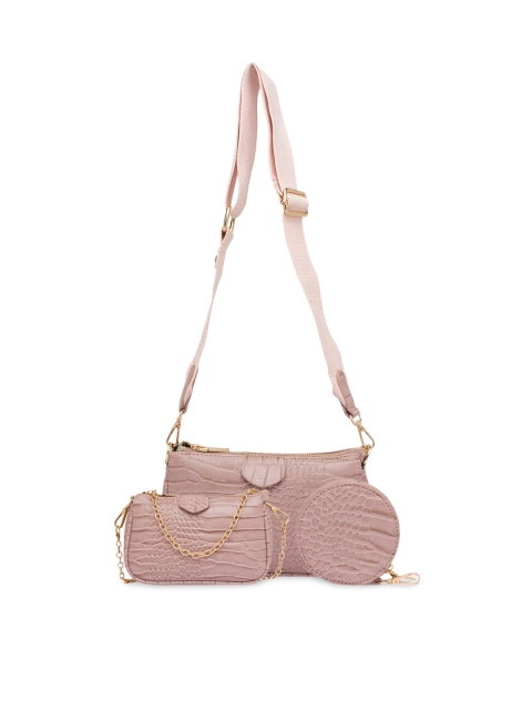 

Sole To Soul Women Pink Self Design Shoulder Bag