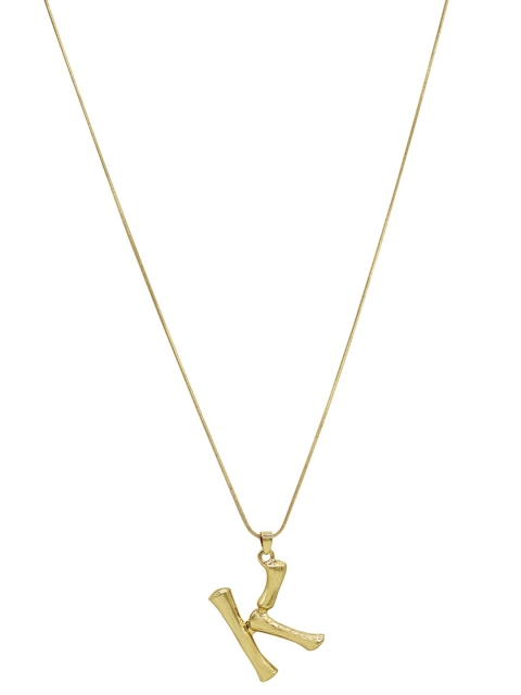 

JOKER & WITCH Gold-Plated K Initial Shaped Pendant With Chain