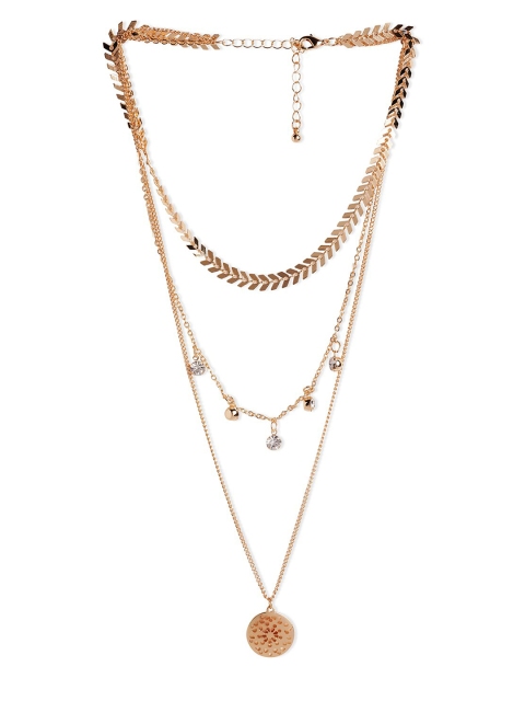 

20Dresses Gold-Toned Metal Let The Leaf Fall Layered Necklace