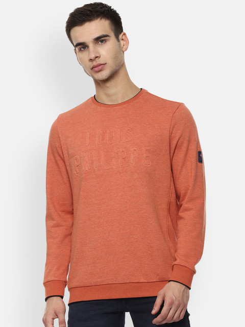 

Louis Philippe Sport Men Orange Embossed Pattern Sweatshirt