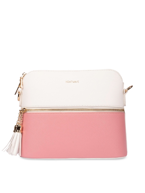 

HEATWAVE White Colourblocked Sling Bag