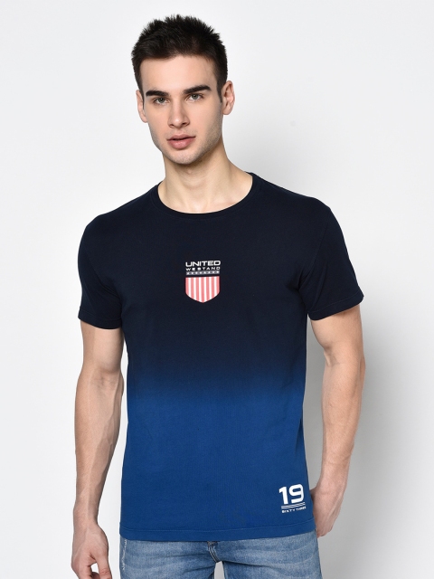 

Octave Men Navy Blue Dyed Round Neck T-shirt