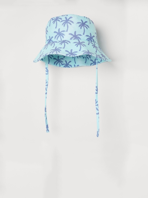 

H&M Unisex Kids Turquoise Blue & Purple Printed UPF 50 Sun Hat