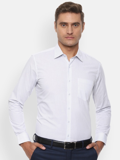 

Van Heusen Men White Slim Fit Striped Formal Shirt