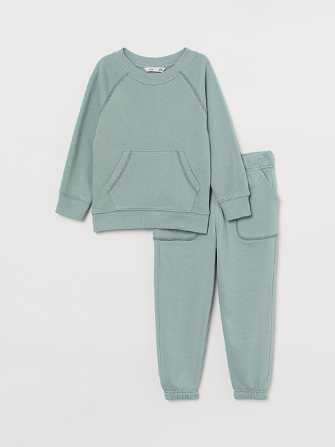 

H&M Boys Green Solid 2-Piece Sweatshirt Set