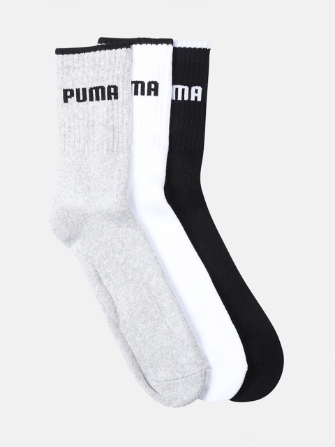 

Puma Unisex Pack Of 3 Calf-Length Crew Socks, Black