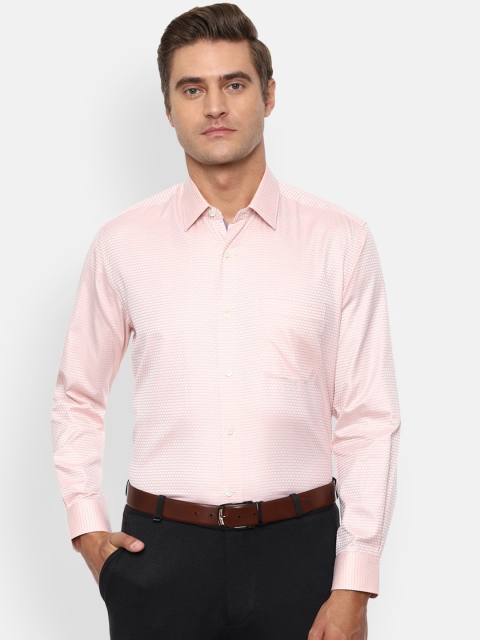 

Luxure by Louis Philippe Men Pink Regular Classic Fit Printed Cotton Formal Shirt