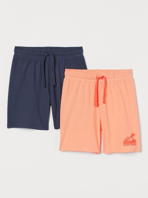 

H&M Boys Solid 2-pack Jersey Shorts, Blue