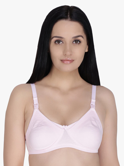 

Anoma Pink Solid Non-Wired Non Padded Maternity Bra ANM02