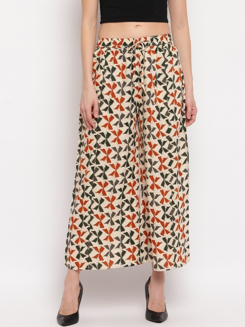 

Aawari Women Multicoloured Printed Flared Palazzos, Multi