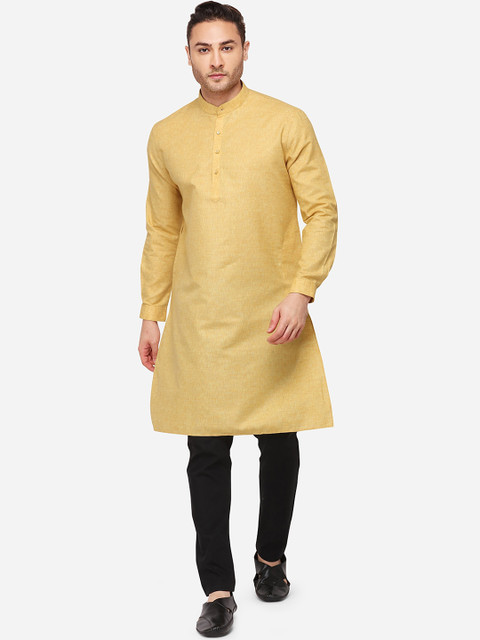

Modi Kurta Men Yellow Kurtas