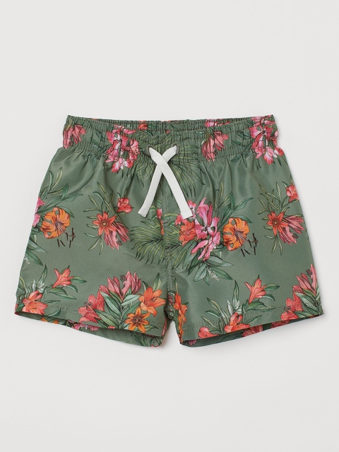 

H&M Boys Green Patterned Swim Shorts