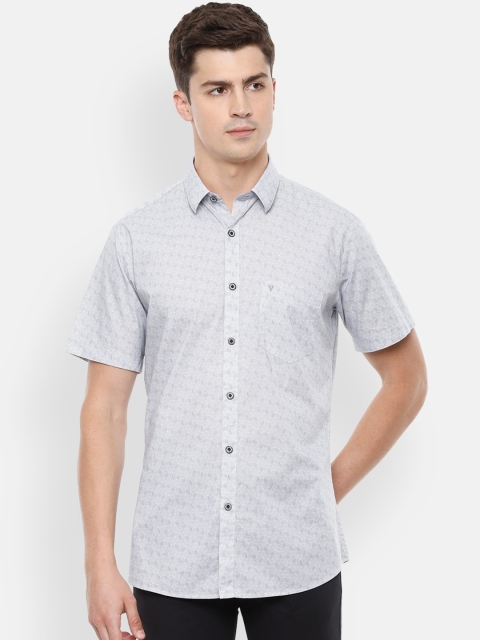 

Van Heusen Sport Men Grey Cotton Slim Fit Printed Casual Shirt
