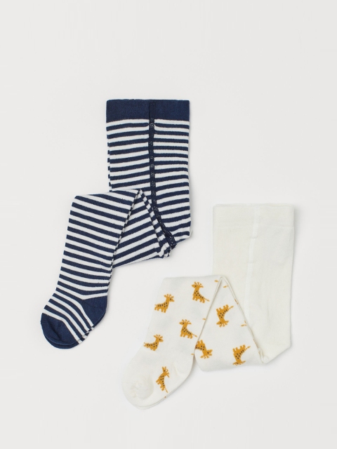 

H&M Kids 2-Pack Fine-Knit Tights, White