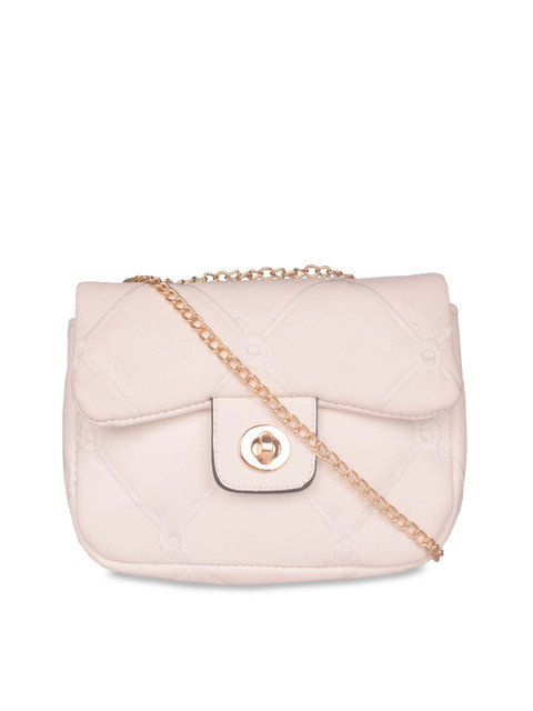 

Bagkok Cream-Coloured Textured Hobo Bag