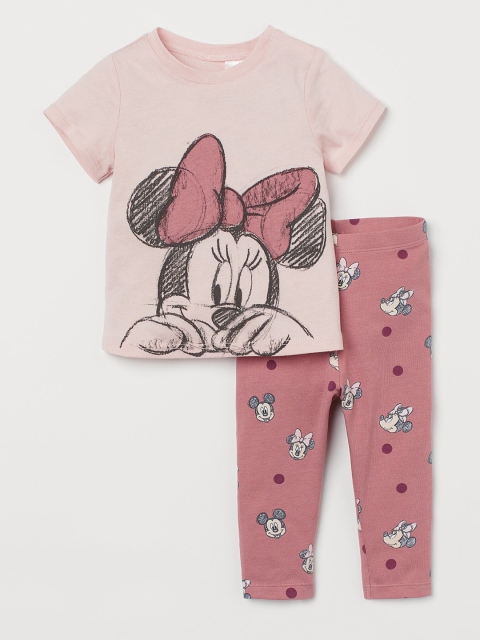 

H&M Girls Pink 2 Piece Printed Set