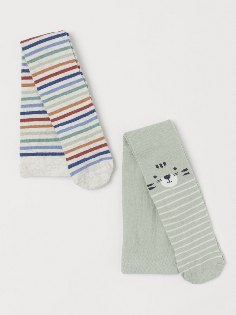 

H&M Kids 2 Pack Fine Knit Tights, Green
