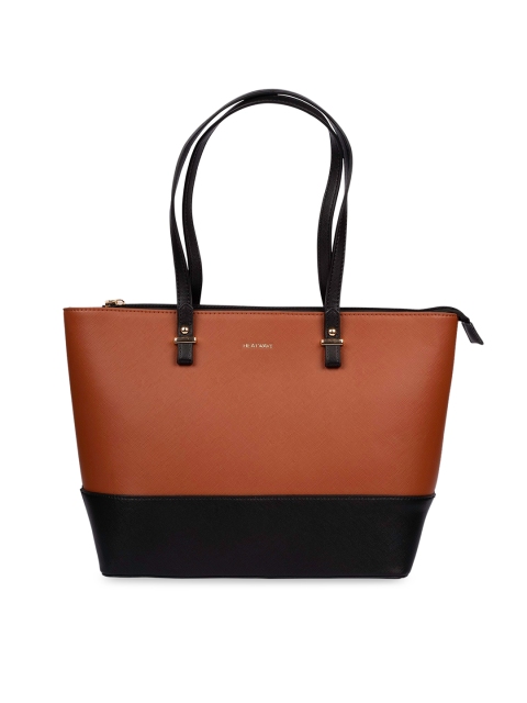 

HEATWAVE Brown Colourblocked Shoulder Bag