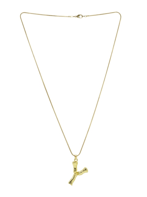 

JOKER & WITCH Gold-Plated Y Initial Shaped Pendant with Chain