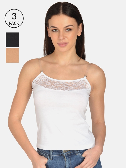 

mod & shy Women Pack of 3 Assorted Non-Padded Camisoles