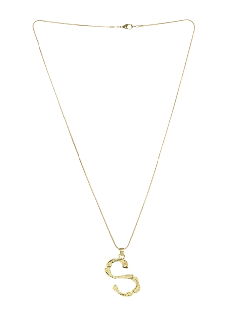 

JOKER & WITCH Gold-Plated S Initial Shaped Pendant Necklace