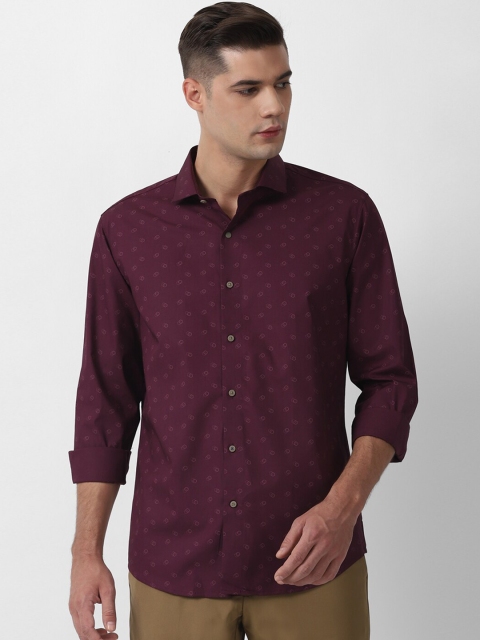 

Louis Philippe Sport Men Burgundy Slim Fit Printed Casual Shirt